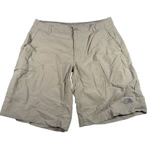 North Face Mens Nylon Hiking Shorts 32 (FITS 31 Waist) Beige Gorpcore Camp Light